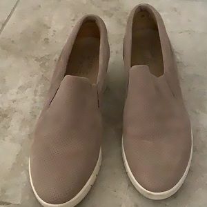 Naturalized taupe slip on shoes